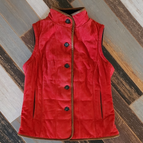 LONE PINE LEATHER VEST SZ M - Picture 13 of 15